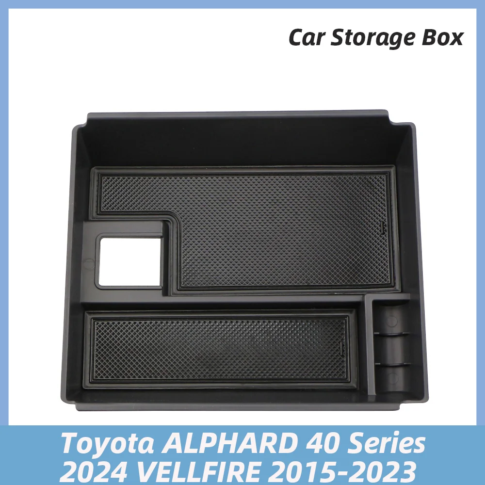

For Toyota ALPHARD 40 Series 2024 VELLFIRE 2015-2023 Car Armrest Box Storage Tray Container Holder Orgainzer Interior Accessory