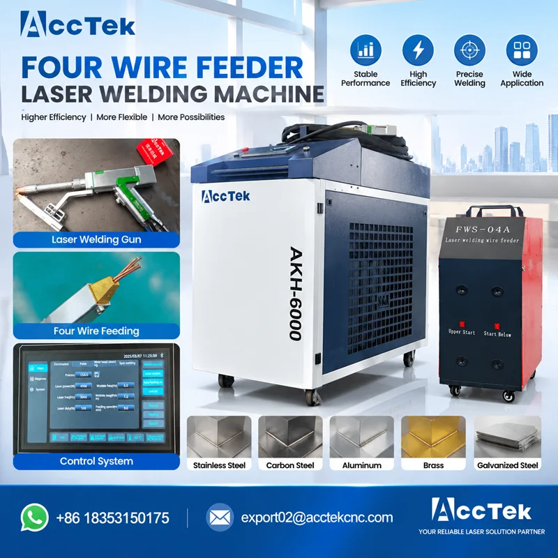 6000W Handheld Fiber Laser Welding Machine 4 Wire Feeding System Continuous Laser Welding Equipment for Stainless Steel Aluminum