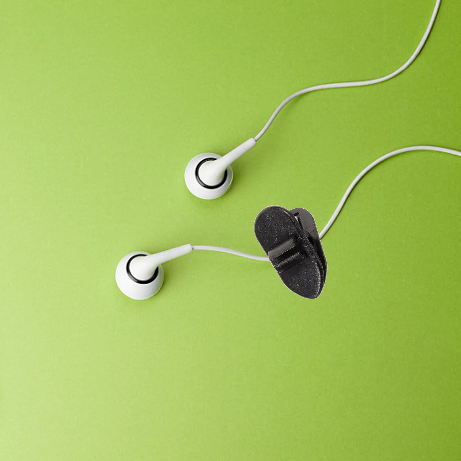 

100pcs Headphone Cable Clips Black Earphone Fixing Accessories Microphone Cord Organizer Audio Small Clips Portable Device