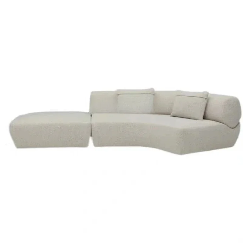 TTSimple Modern Cotton And Linen Large Living Room Italian Minimalist Curved Module Combination Villa Fabric Sofa