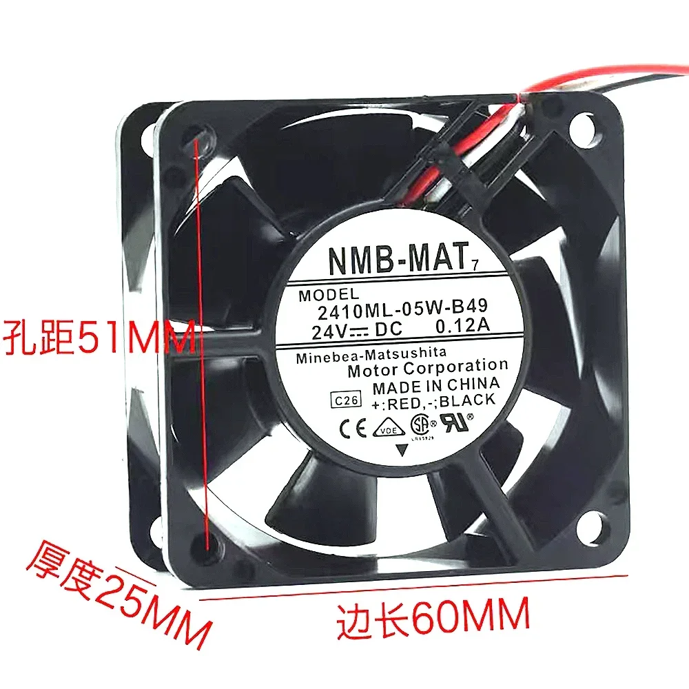 Original 2410ML-05W-B49/B40 6025 60*60*25mm DC24V inverter double ball axial cooling fan