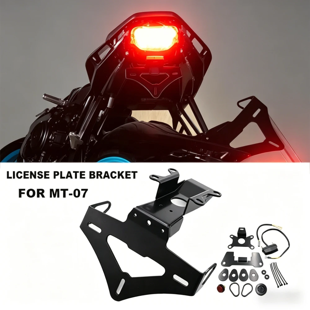 

For MT07 MT-07 MT 07 mt07 2025 Motorcycle License Plate Holder LED Light Tail Tidy Fender Eliminator MT07