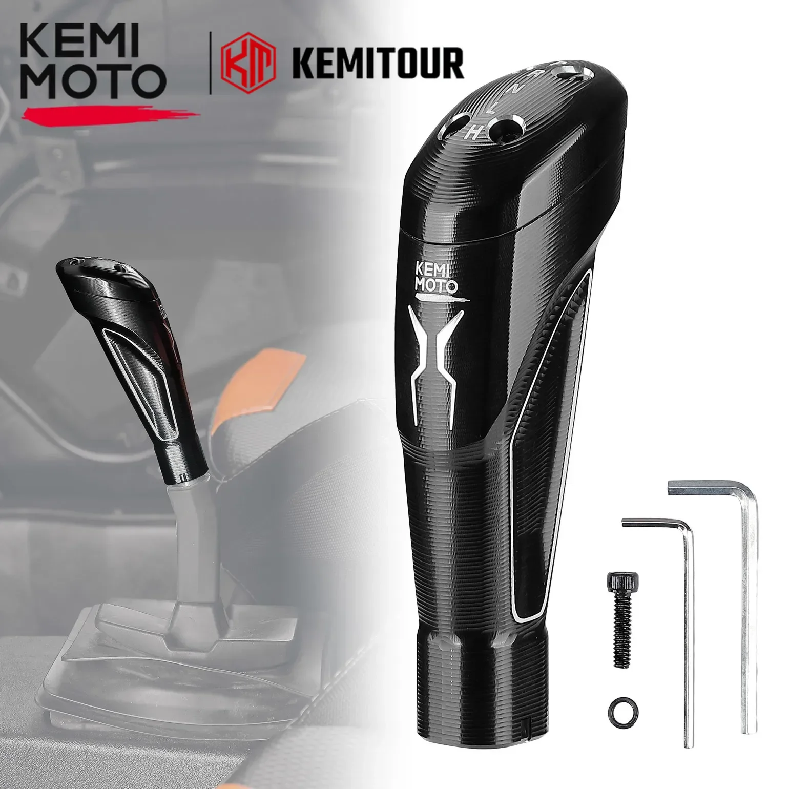 

KEMIMOTO Aluminum Shift Knob Grip Gear Selector Shifter Compatible with Polaris RZR XP 1000/ XP Turbo / 800 900/ RS1/ RZR PRO XP