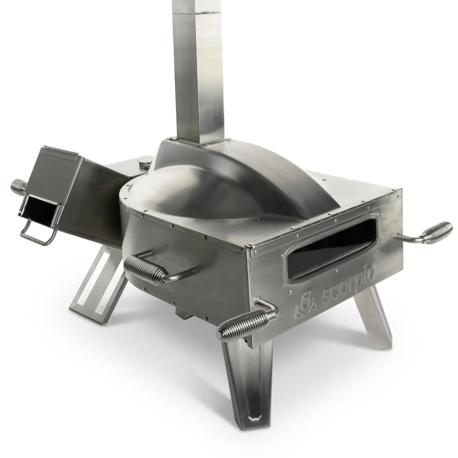 Pizza Oven - Dual Fuel Wood & Propane Portable Outdoor Pizza Oven with 16” Rotating Stone - 90 Second Cook at