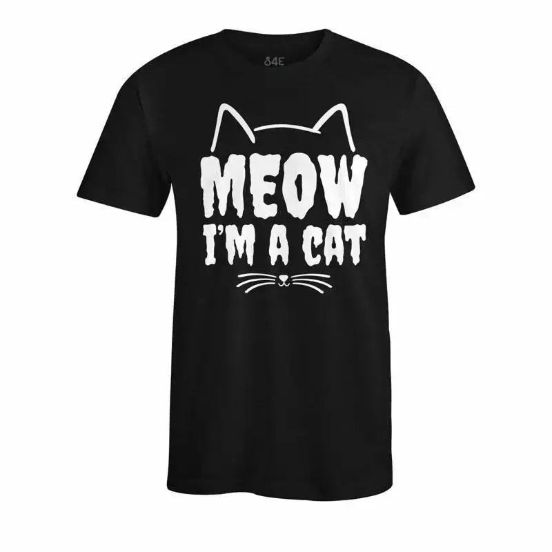 S4E Men's Meow I'm A Cat TShirt Funny Halloween Cat Mom Shirts
