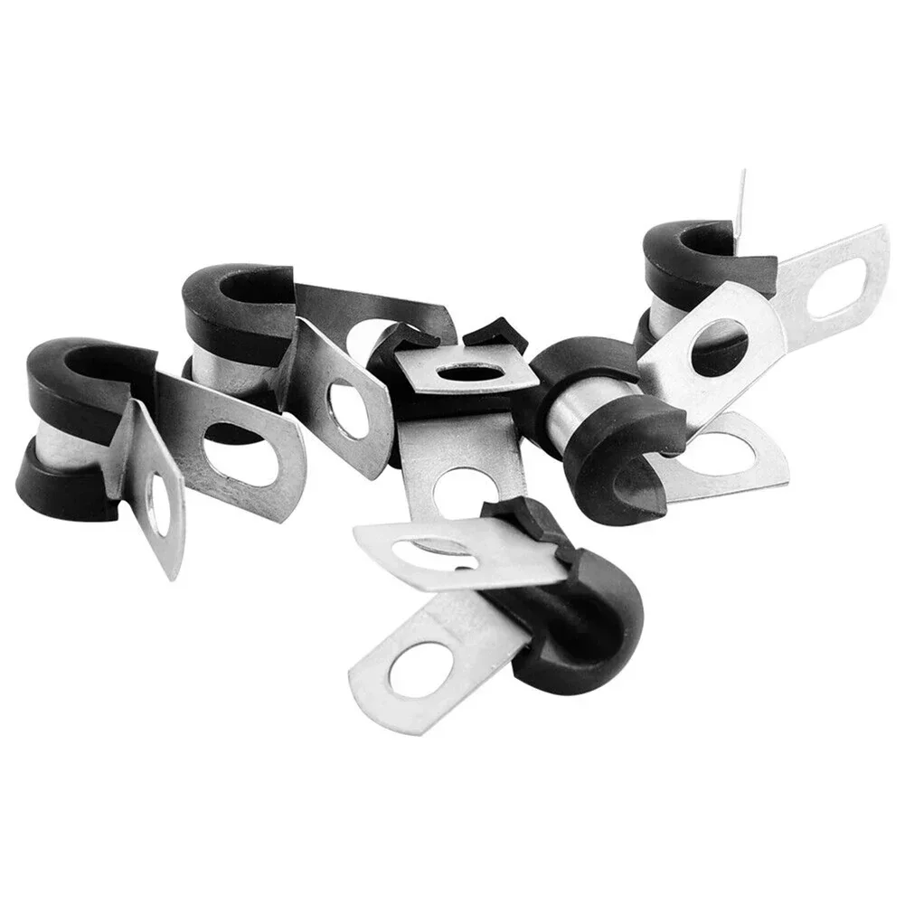 Enhanced Durability Brake Pipe Tube Clips Rubber Lined P Clips Secure Brake Tube Attachment Brake Pipe Tube Clips