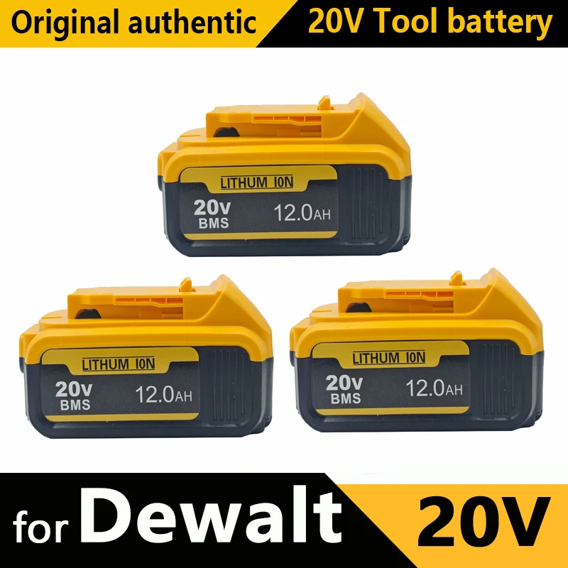 For DeWALT Battery 20V 3Ah 12Ah for DCB606 DCB205 DCB206 DCB209 DCB182 Power Tools Rechargeable Lithium-ion Fast Charging