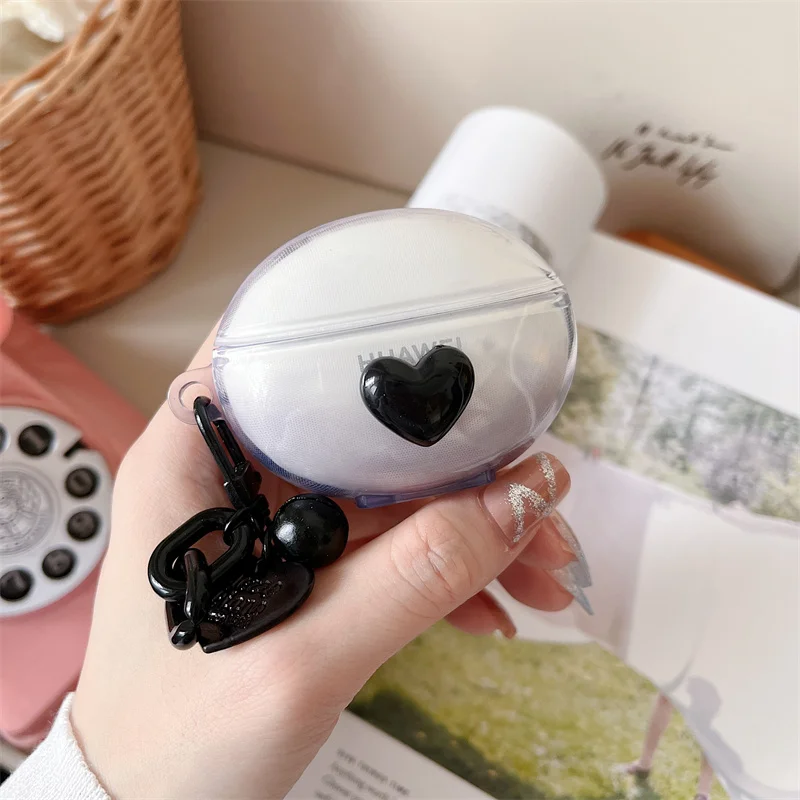 หูฟังสําหรับ Huawei Freebuds 6i/5i, หัวใจรักน่ารัก/ดอกไม้/หมี/รูปแบบหน้ายิ้มกันกระแทกฝาครอบป้องกันสําหรับหญิง