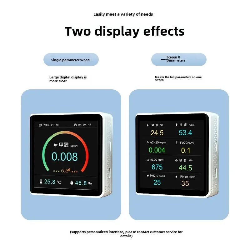 Air quality CO2 noise TVOC formaldehyde PM2.5 sensor RS485 temperature and humidity detector