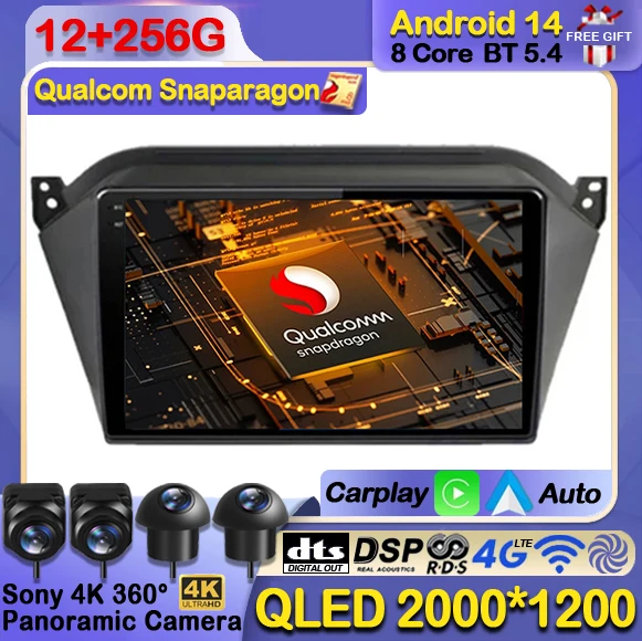 

Android 14 For JAC S2 2015 2016 2017 2018 Car Radio 4G DSP GPS Navigation Multimedia Stereo Video Player Head Unit Carplay Auto