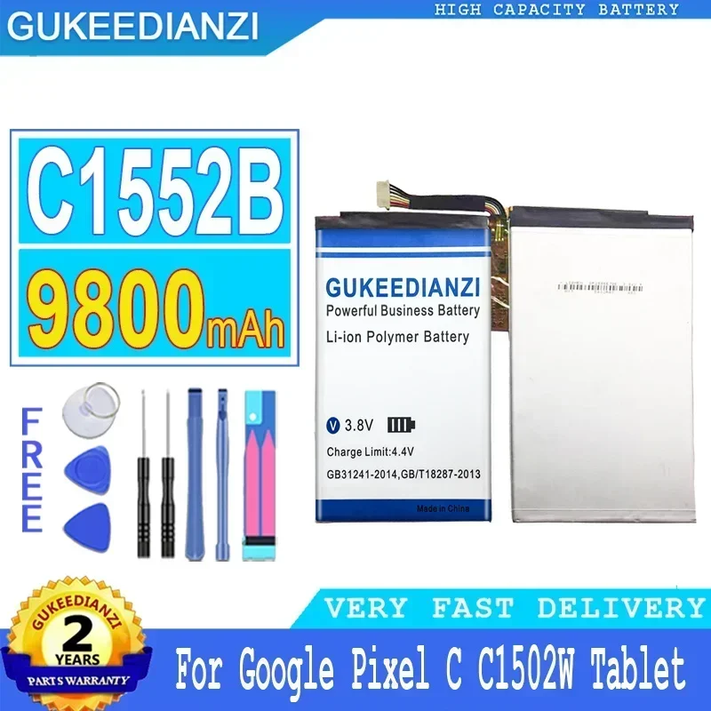 

Аккумулятор большой емкости для телефона 9800 мАч C1552B для Google Pixel C C1502W