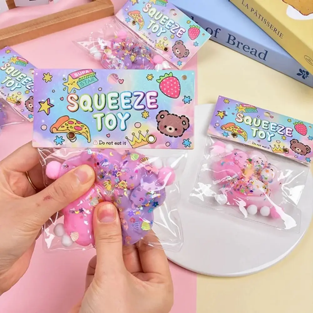 น่ารักการ์ตูน Cat PAW Squeeze ของเล่น Gradient Super Soft Decompression ของเล่น Finger Pinch TPR นุ่ม Mochi ของเล่นเด็กของขวัญ