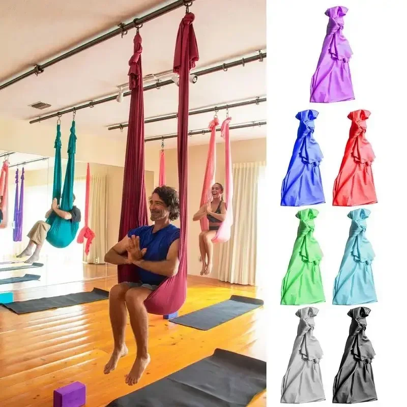 Hot Kids Hammock GYM Home Indoor Outdoor Swing Fitness Nylon Aerial Silk Yoga Anti-Gravity Inversions Swing Pilates Yoga Belt