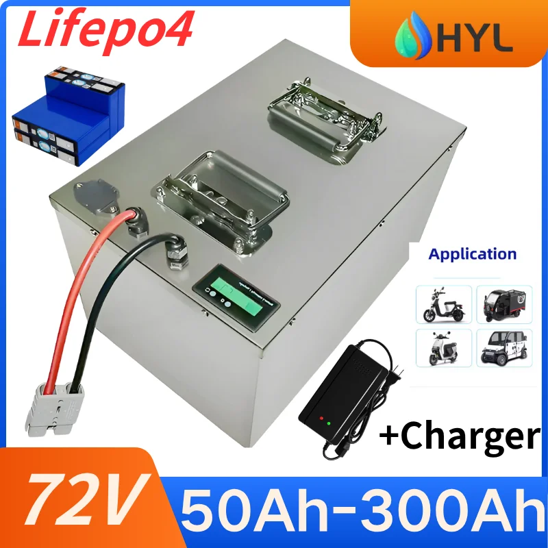 

HYL Batterie au lithium pour moto, tricycle, EV, montres, Lifepo4, 72V, 200Ah, 50Ah, 70Ah, 90Ah, 100Ah, 150Ah, 180Ah, 300Ah,