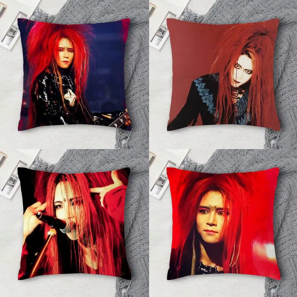 

Metal Rock X Japan Matsumoto Double-sided Printed Square Decorative Cushion Cover for Sofa Living Room Home Decor