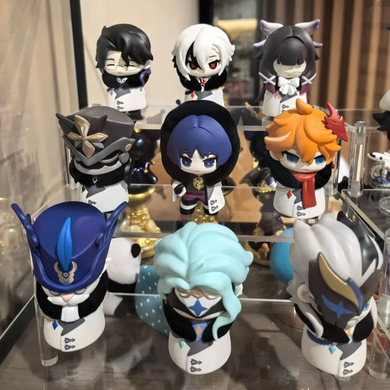 

Hot Suplay Genshin Fatui Harbinger Blind Box Mihoyo Game Creative Anime Figure Desk Decor Collection Mystery Box Xmas Gifts