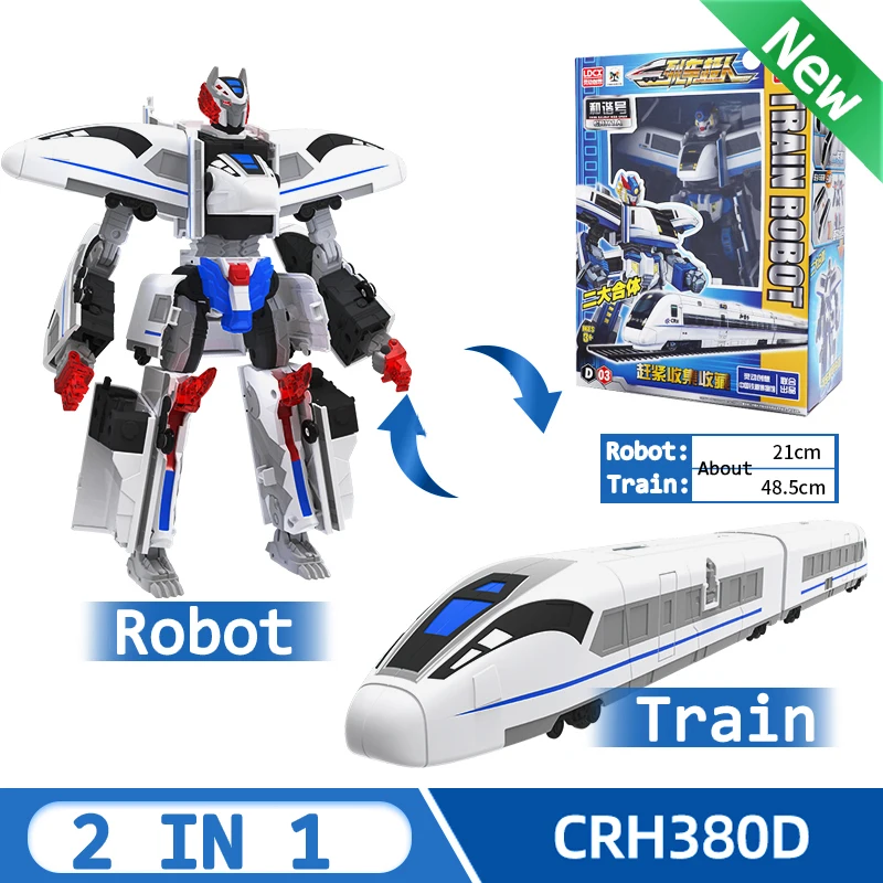 2 IN 1 High-Speed Railway Super Train Deformation Robot Shinkansen Transformation Train Action Figure CRH Toys For Children Gift