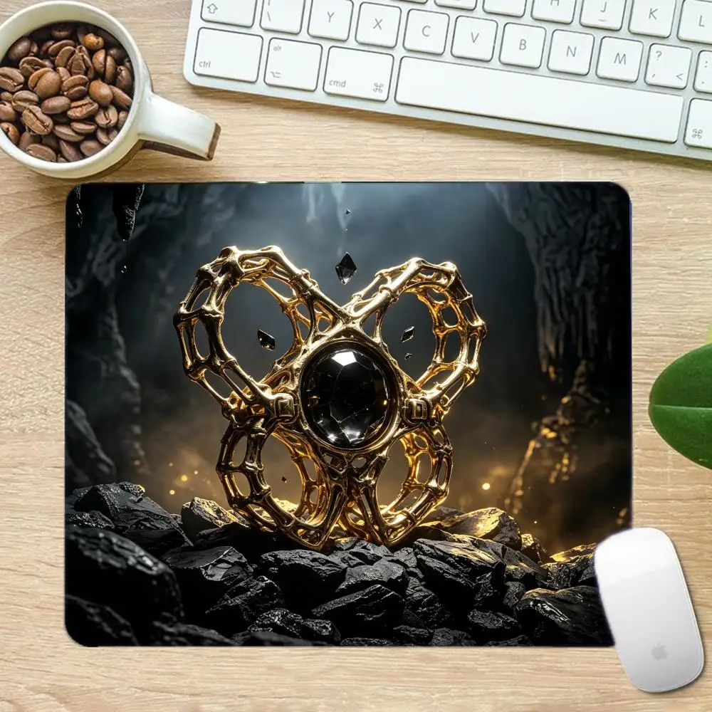 Mouse Pads Table Mat Ice Crystal Magic Knot Frozen Cave Art Large Size Non Slip Game Card Pad For Laptop Bedroom