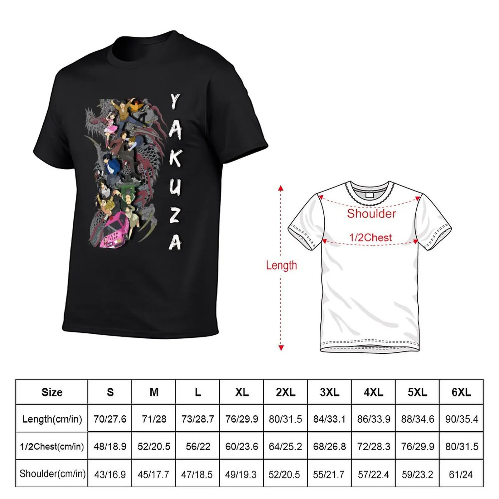 Yakuza shirt (yakuza 0 1 2 3 4 5 kiwami dead souls) T-Shirt street wear oversized t shirt mens cotton t shirts