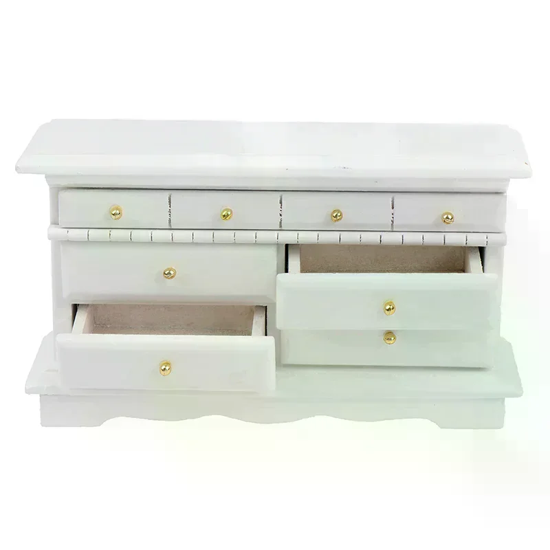 Dollhouse Miniature 1:12 Dresser Furniture Bedroom Accessories Side Cabinet High Quality Durable Material Easy to Use