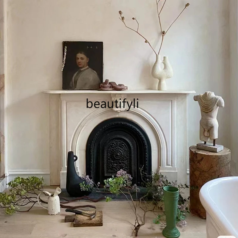 

Marble fireplace French marble decorative porch arched stone mantel
