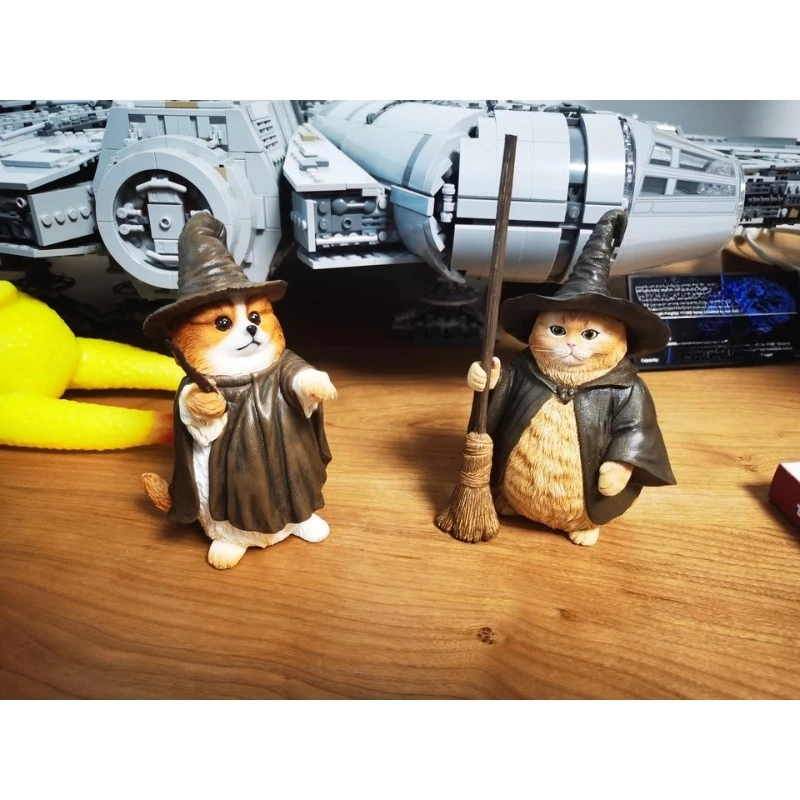 

JXK 1/6 Scale Simulated Resin Animal Models Cute Magic Dog Figure for 12" Action Figures Desktop Collection Gift Decor