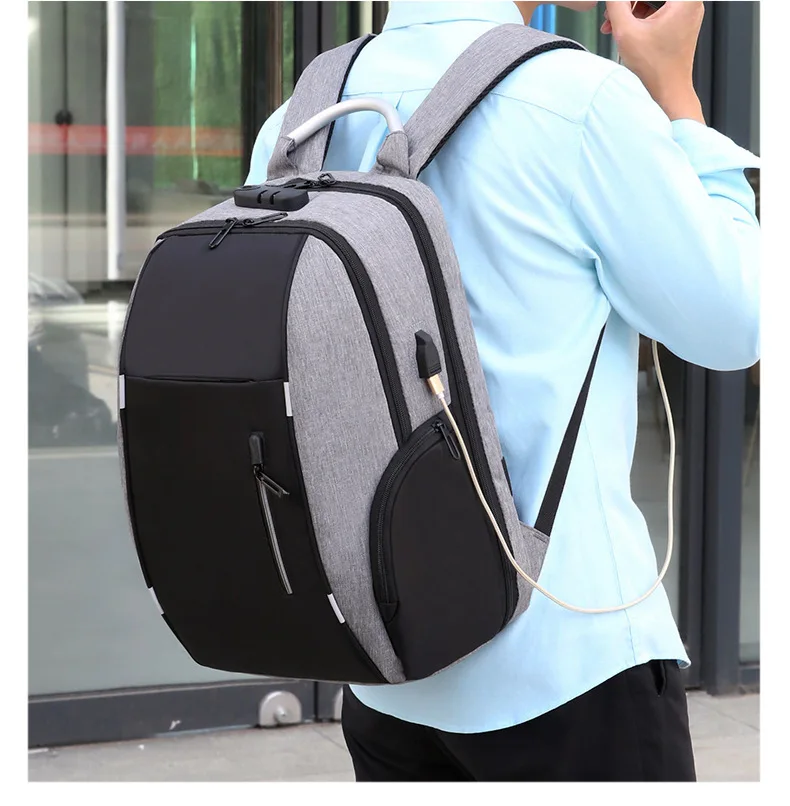 Mochila de viaje para hombre, mochilas antirrobo de gran capacidad con carga USB para hombre de negocios, mochilas para ordenador de 15 pulgadas para hombre