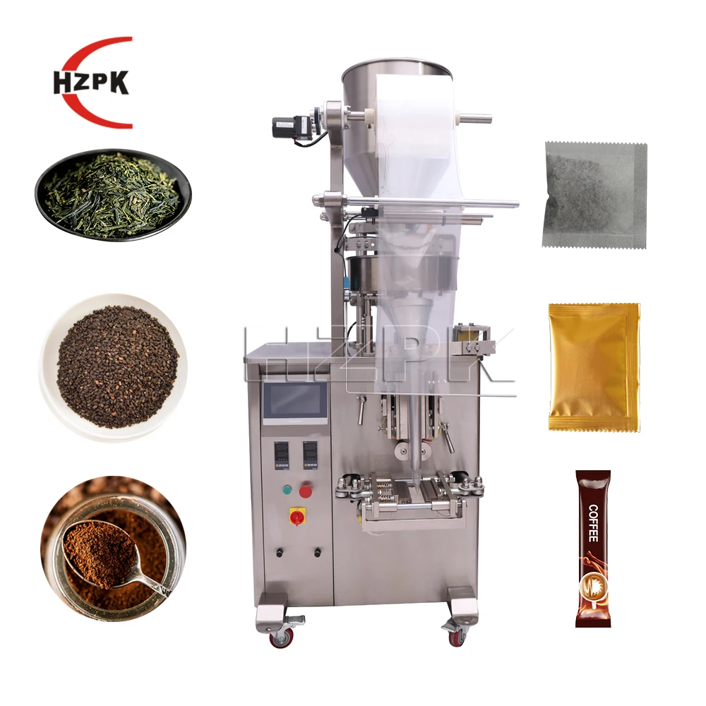 HZPK Automatic Small Plastic Coffee Bag Food Sealing and Filling Machine with Coder