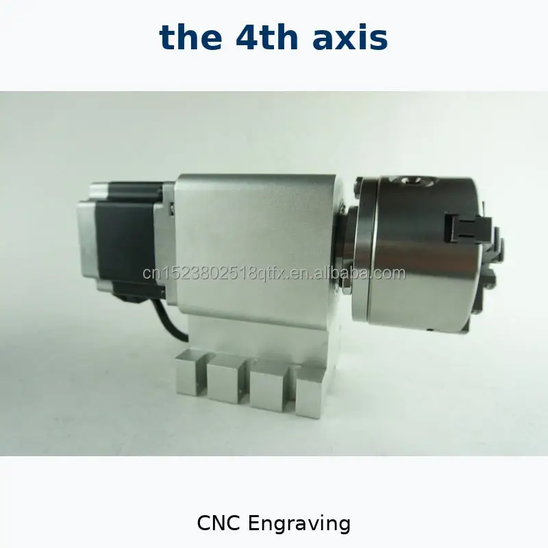 4th Axis Dividing Head Rotary Table Equipped with 80mm 100mm Chuck and Tailstock for CNC Stereo Engraving Machine