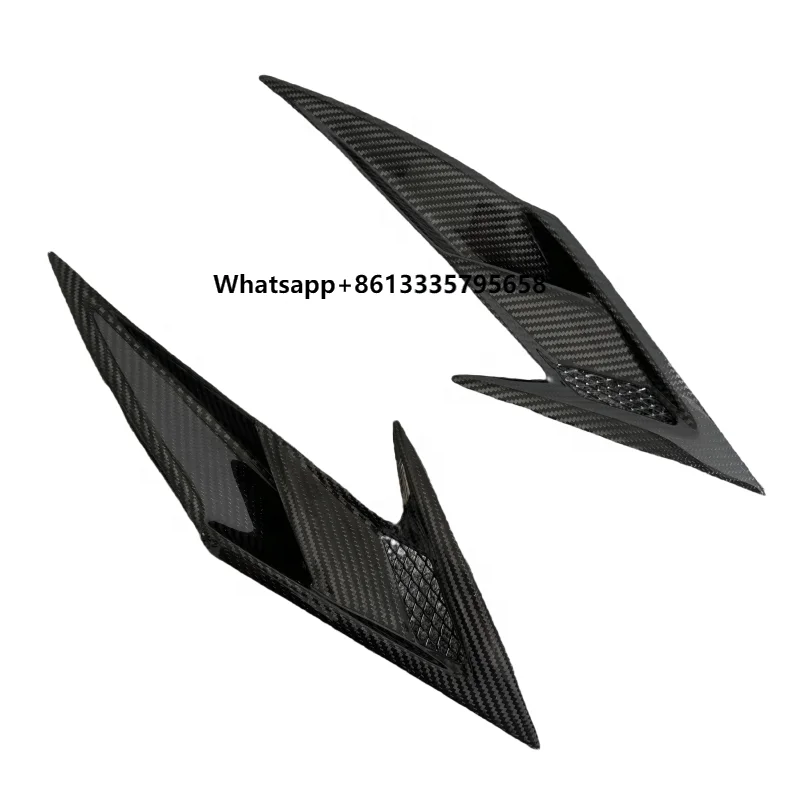 

PK Style Carbon Fiber Front Bumper Canards High Quality for 2019-2021 Ferrari F8 Front Light Decorations