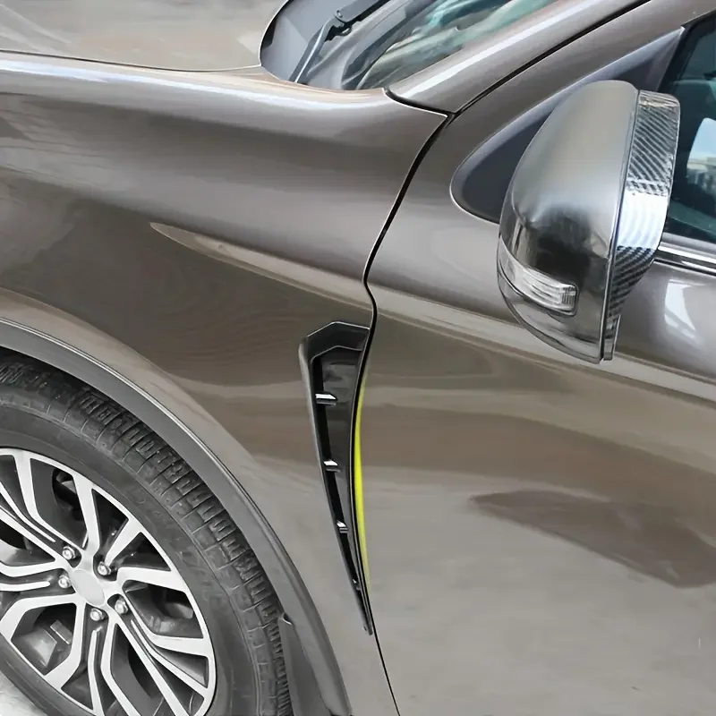 

Universal Car Fender Side Vents ABS Spoiler Fender Self-Adhesive Decorative Stickers Car Side Fender Vent Air Wing Cover Trim