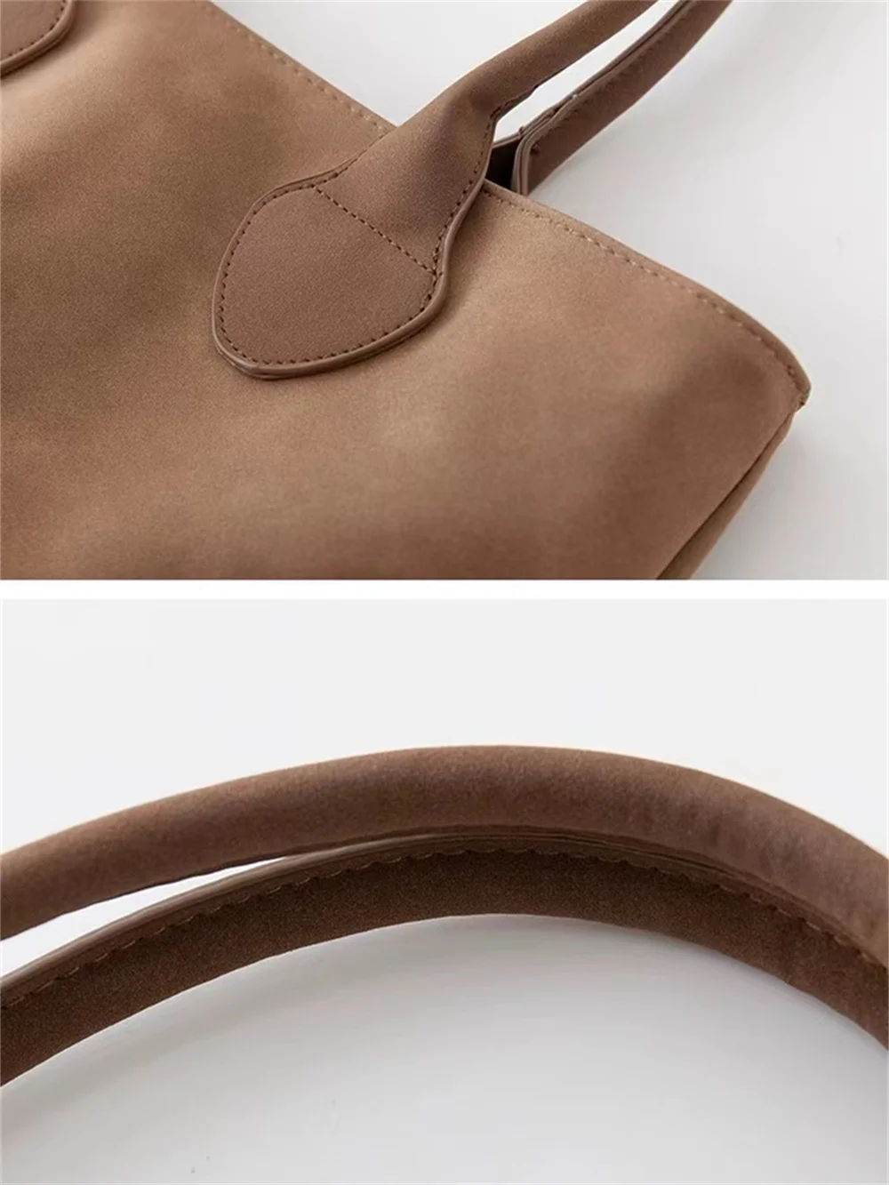 PUWD-Bolso de mano de gamuza esmerilada para mujer, moda informal, un hombro, prendas de vestir, invierno, 2023