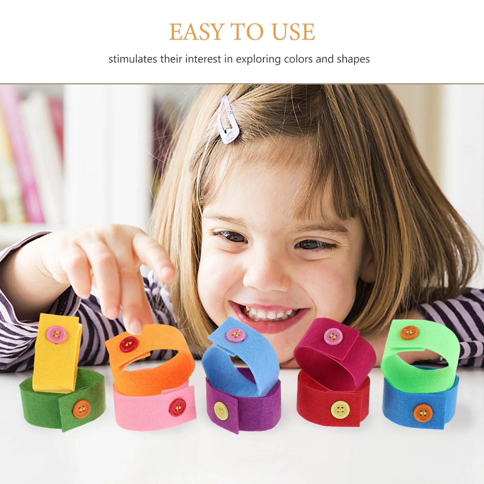 40 قطعة من أساور المعصم القابلة للتعديل بلون واحد لأزرار الحفلات المفضلة للمناسبات المدرسية والرياضة وتعلم مونتيسوري