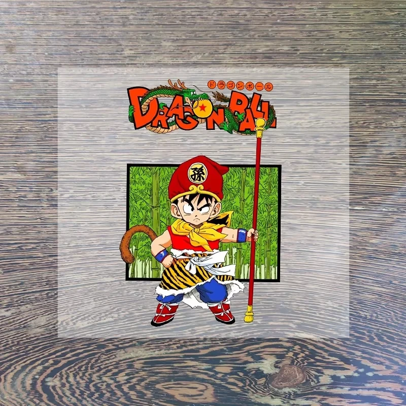 2pcs Dragon Ball Clothes Sticker Son Goku Patches Cartoon Iron on Clothing Patches Heart Transfer Applique Hot Thermal Sticker
