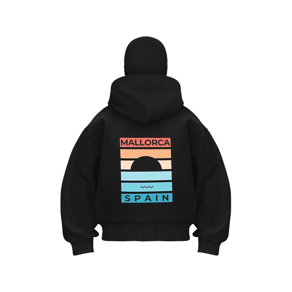 

Майорки Испания Travel Art с двойным капюшоном, теплая уличная мужская зимняя повседневная толстовка