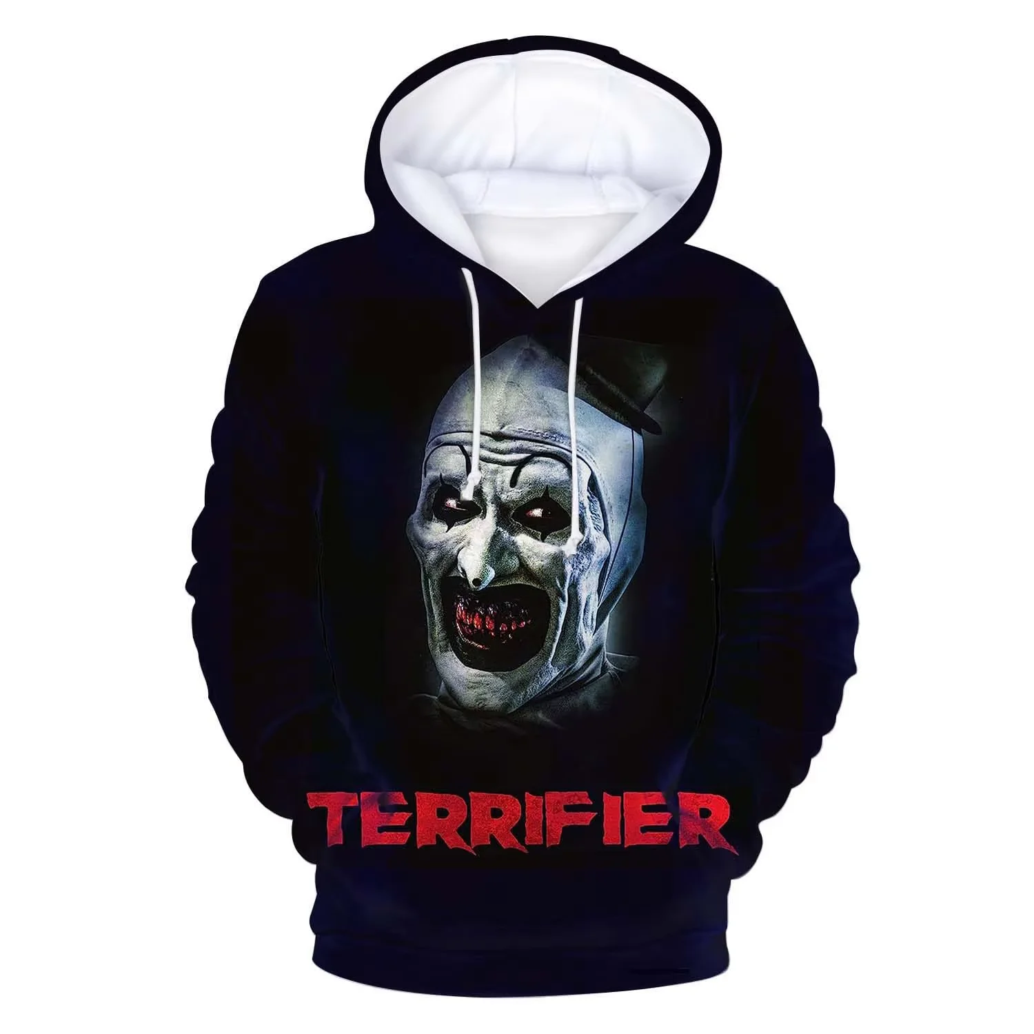 

Толстовки с 3D принтом из фильма ужасов «Ужас» для мужчин и женщин, повседневная уличная одежда, модные толстовки с капюшоном, пуловеры, спортивные костюмы, мужская одежда