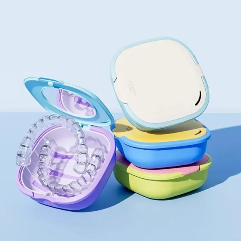 Hygienic Orthodontic Appliance Storage Case for Retainers and Aligners Reusable Easy Cleaning Design Portable ABS Container