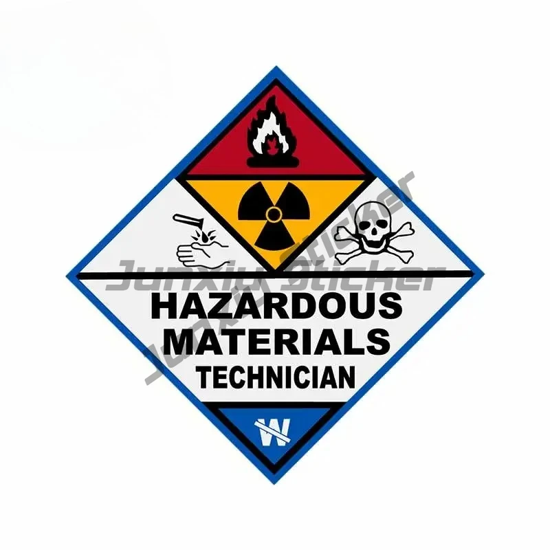 

For Hazmat Materlals Technical Cartoon Personality Car Stickers Surfboard Trunk Refrigerator Decal