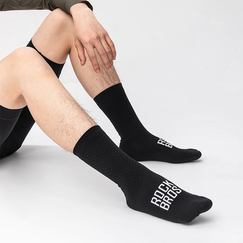 ROCKBROS-Chaussettes de sport professionnelles, respirantes, à haute élasticité, absorbant les chocs, pour cyclisme, VTT, vélo de route, une paire