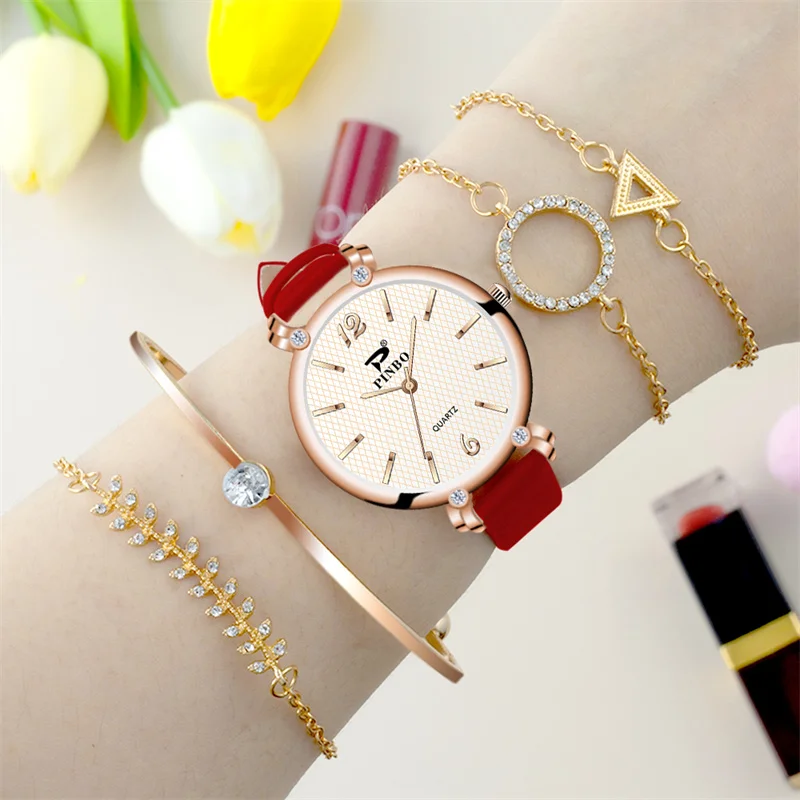 Đồng Hồ Relogio Feminino Mới Đồng Hồ Thời Trang Cho Nữ Thương Hiệu Sang Trọng Da Nữ Đồng Hồ Thạch Anh Nữ Duyên Dáng Vòng Tay Đồng Hồ Đeo Tay Đồng Hồ