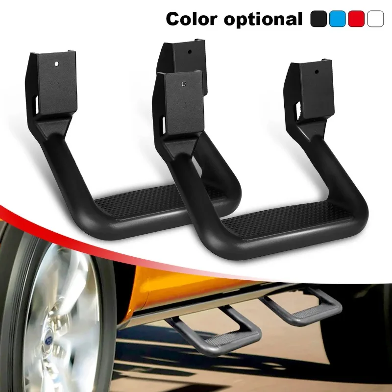 QIANBAI 2PCS Truck Side Steps Bar Non-Slip Aluminum Pickup Stirrup Boards Pedals for Ford/Toyota/Chevrolet/Dodge Pickups Car