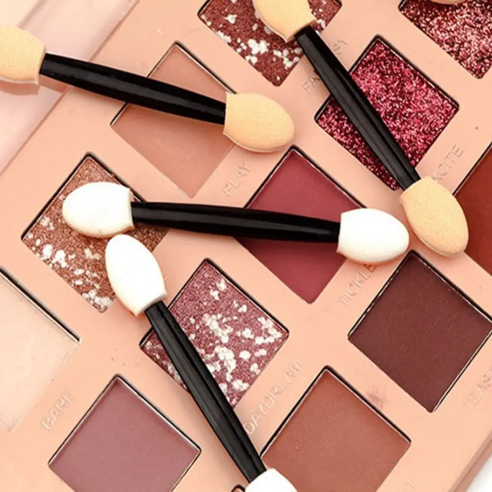10pcs Double/Single Sided Eyeshadow Stick Brush Portable Multicolors Double Head Latex Sponge Professional Beauty Kit Brush