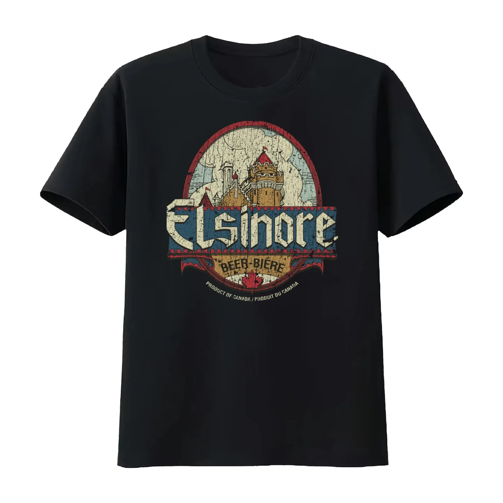 Elsinore Beer 1983 T-Shirt Summer Casual Cotton Tee Oversized Streetwear Tops Vintage Graphic Print Loose Fit Short Sleeve