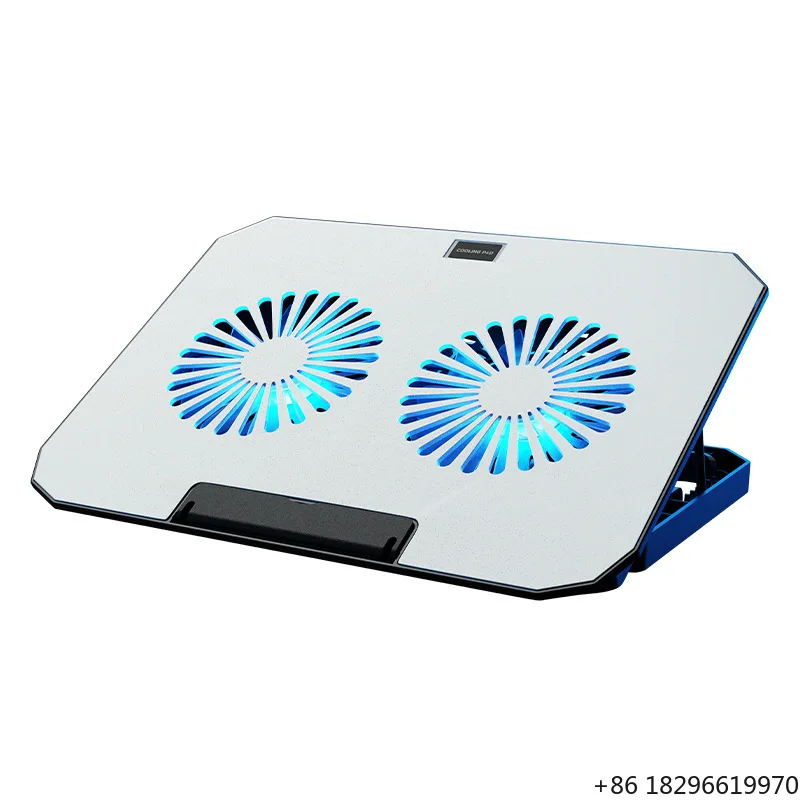 N22 Aluminum Alloy 17 Inch Laptop Cooling Base,Double Silent Fans,Liquid Cooling Luminous Radiator,Cross‑Border Stock