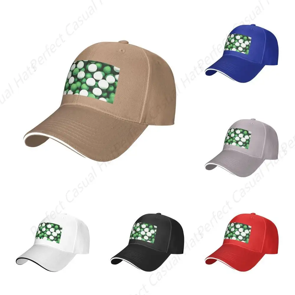 

Hot-Selling Football White Green Printing Hat Sandwich Caps Peaked Caps Trucker Hat Men Women Outdoor Sport Sun Visor