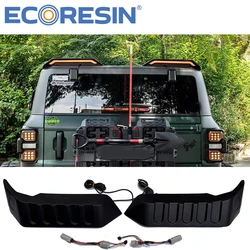For Ford Bronco Rear Wing Roof Lip Spoiler Splitter Rear Roof Tail Split Tailplane With LED Light Off-road 4x4 Accessories