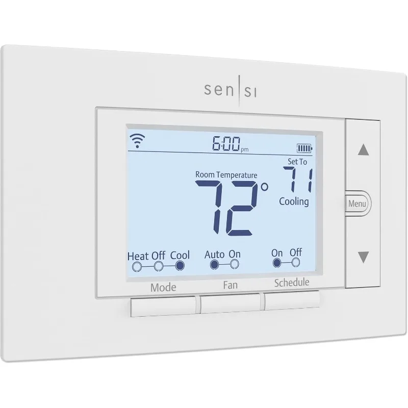 Sensi Smart Thermostat, 100 Years Of Expertise, Wi-Fi, Data Privacy, Programmable, Easy DIY Install, Works With Alexa