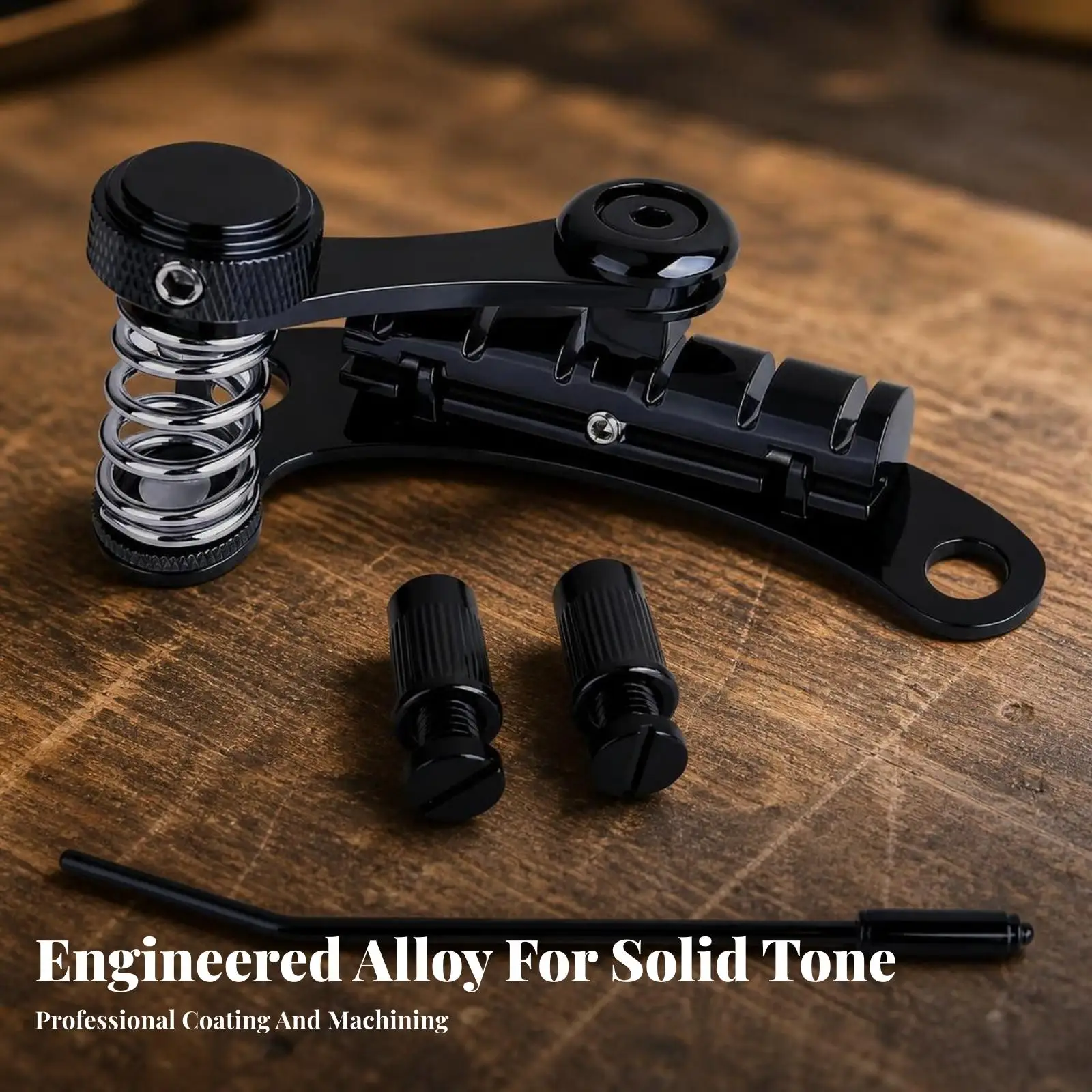 Guitar Tremolo Bridge Electric System with Vibrato Arm and Adjustable Saddles Alloy Hardware for Custom Guitar Builds