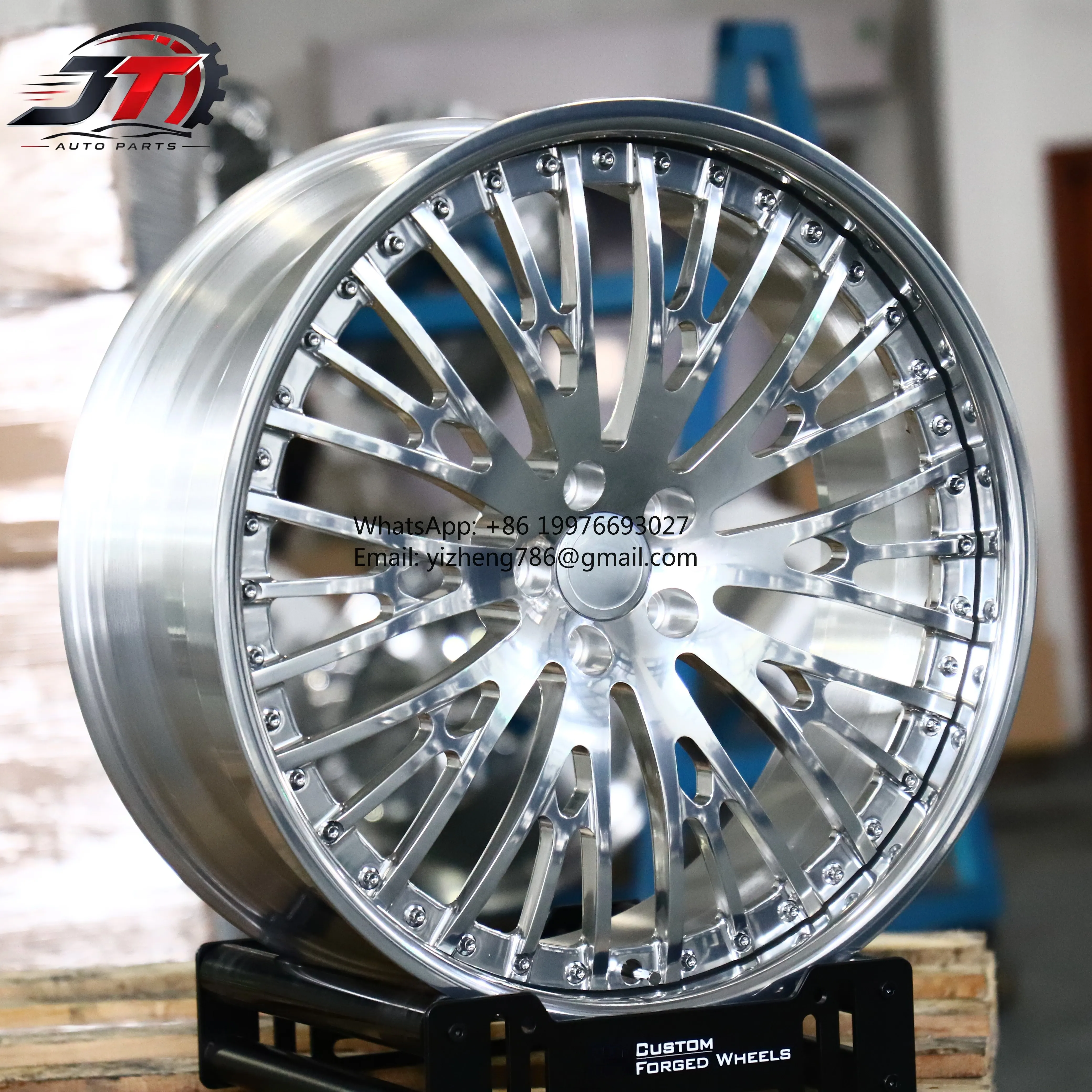 JT 17 18 19 20 Inch Polished Silver Rim Y Spoke Factory Direct 5x130 5x114.3 Forged Wheels Deep Concave Wheel For Cadillac For g