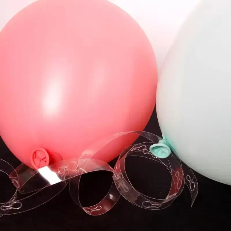 1/2 Stück Ballonkettenband Wasserdichter Transparenter Streifen für Hochzeit Geburtstag Abschlussfeier Themenparty Dekoration – Detail 4